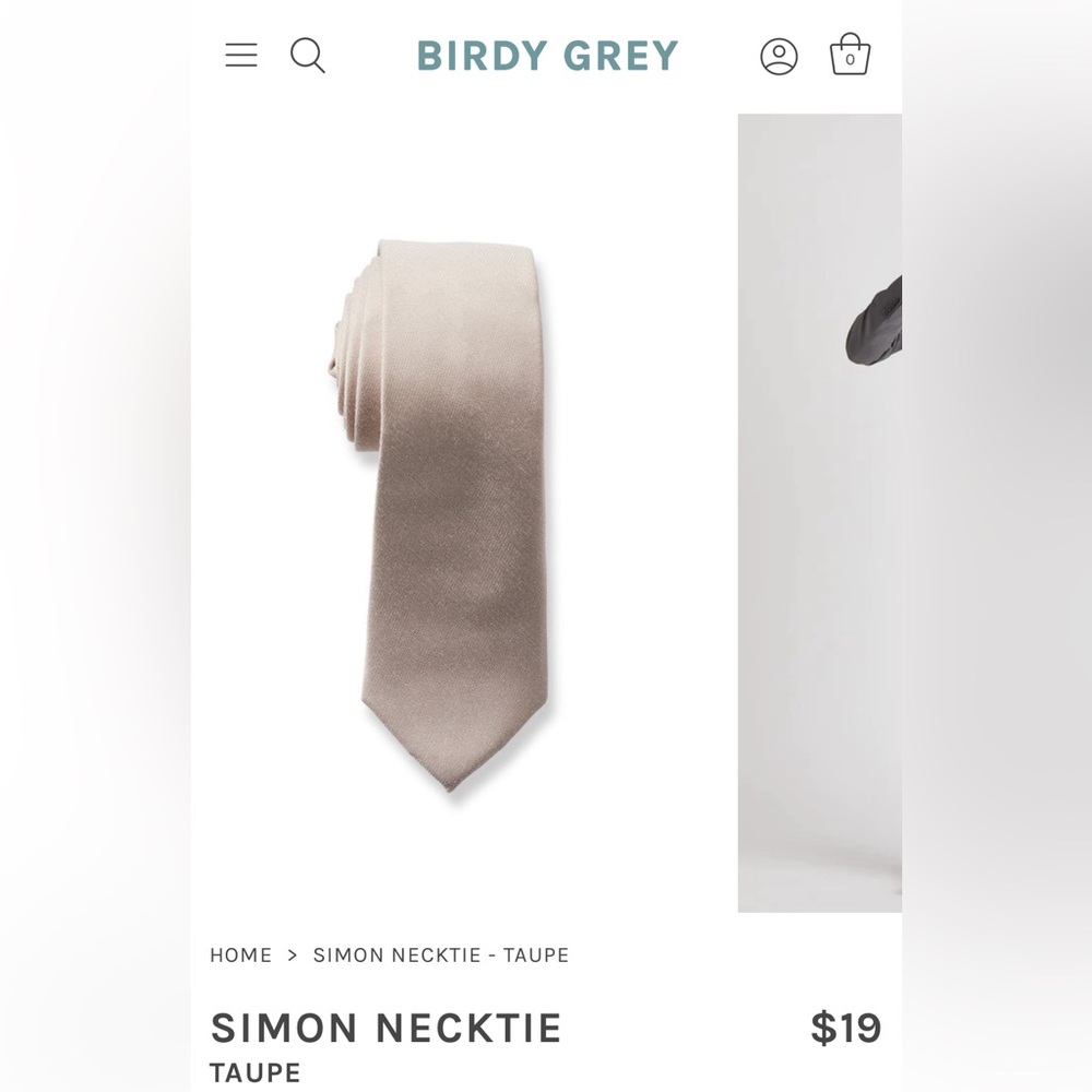 Birdy Grey Simon Neckties - Taupe